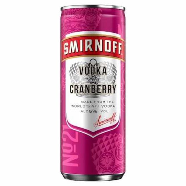 Vodka and Cramberry 5.0%, Smirnoff, Russia