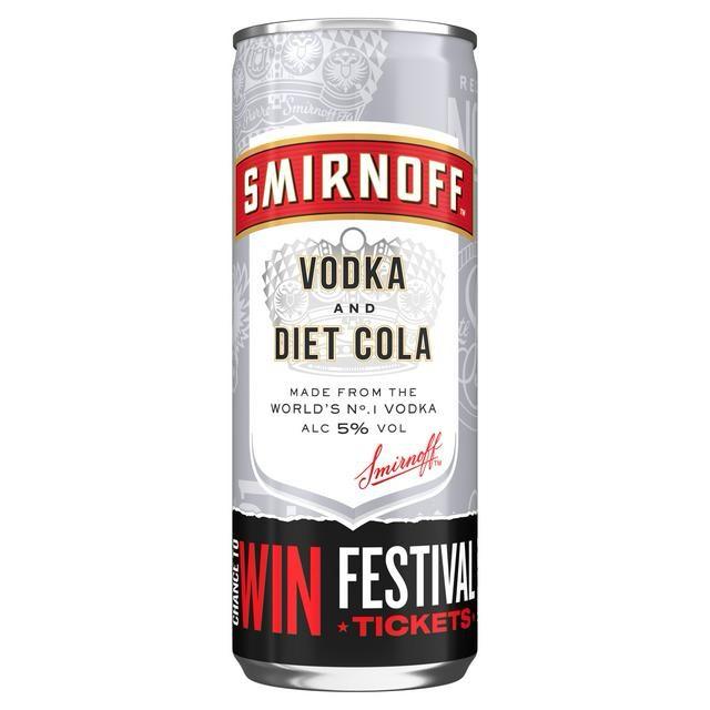 Vodka and Diet Cola, Smirnoff