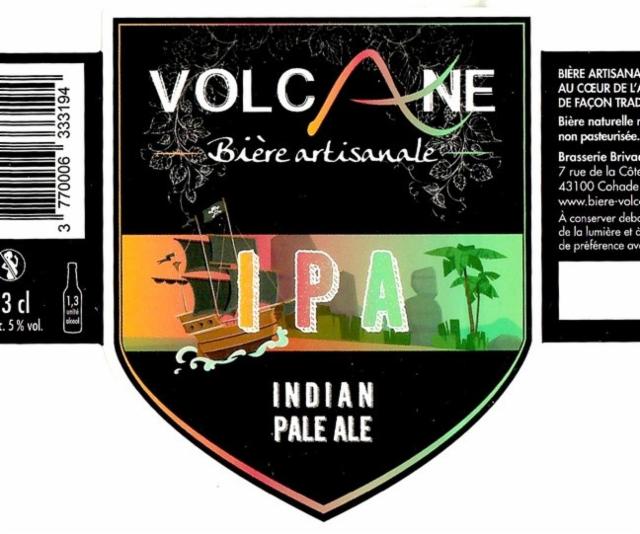 Volcane IPA 5.0%, Brasserie Brivadoise (Volcane), France