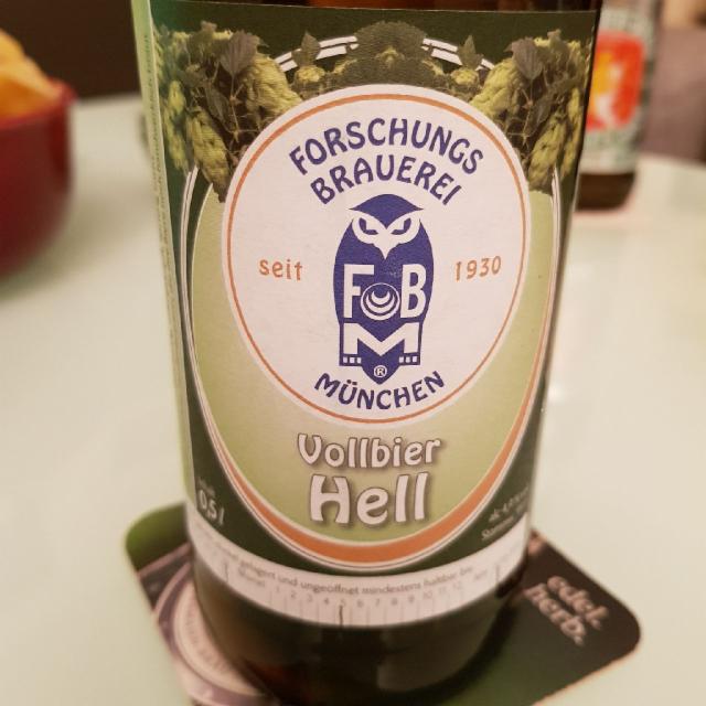 Vollbier Hell 4.9%, Forschungsbrauerei München, Germany