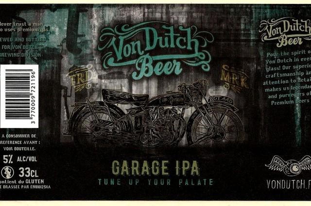 Von Dutch Garage IPA 5.0%, Brasserie Saint-Clair, France