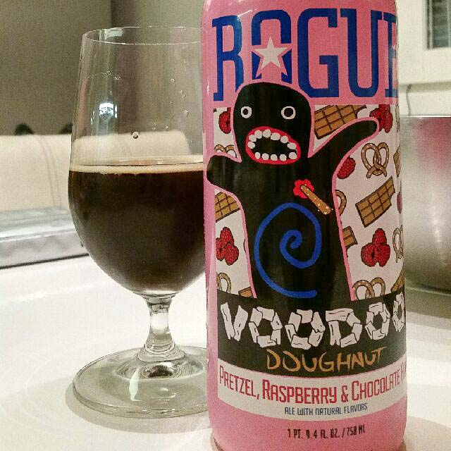 Voodoo Doughnut Pretzel, Raspberry & Chocolate Ale 5.4%, Rogue Ales, United States