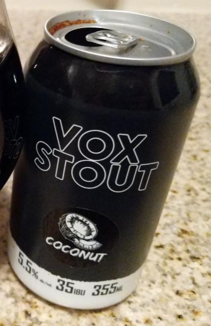 Vox Stout Cafe 5.5%, Microbrasserie Vox Populi (Groupe Glutenberg), Canada
