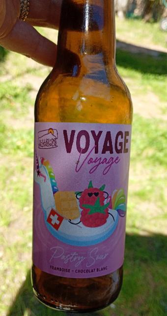 VOYAGE voyage pasting sour framboise chocolat blanc 6.0%, Bulles De Provence - Brasserie De Puyricard, France