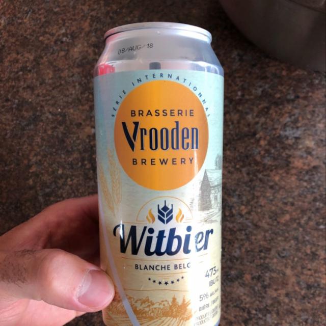 Vrooden Witbier 5.0%, Brasserie Vrooden, Canada