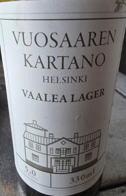 Vuosaaren kartanon vaalea lager 5.0%, Kanavan Panimo, Finland