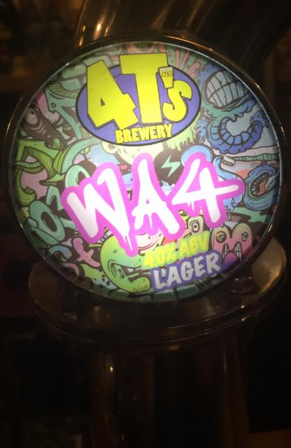 WA4 Lager 4.0%, 4T's Brewery, England