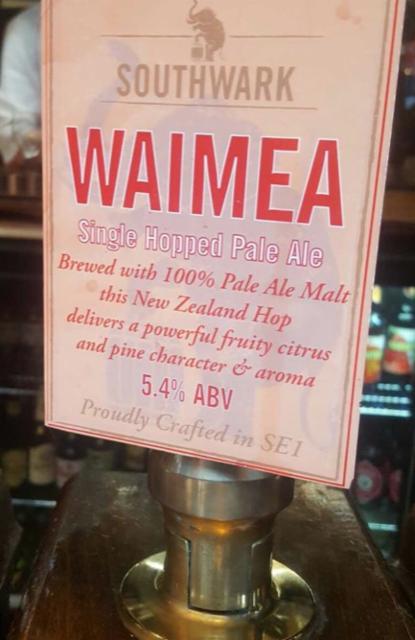 Single Hopped Pale Ale - Waimea 5.4%, Southwark Brewing, England