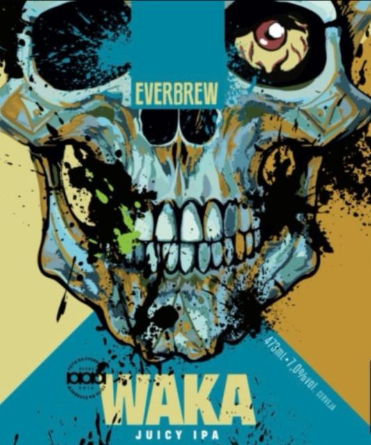 Waka Juicy IPA 7.0%, Cervejaria EverBrew, Brazil