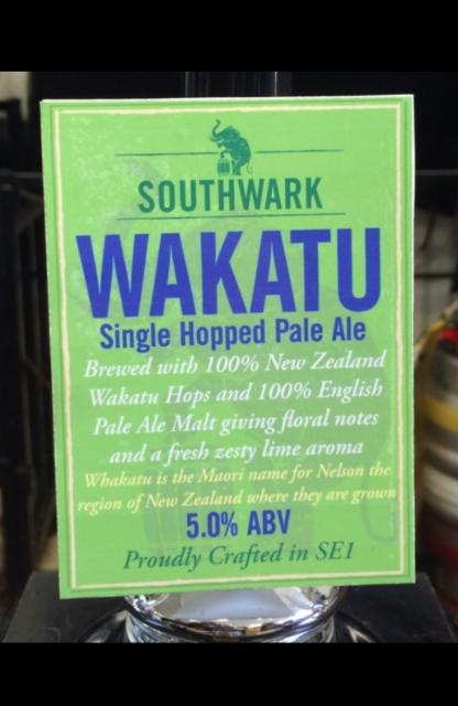 Single Hopped Pale Ale - Wakatu 5.0%, Southwark Brewing, England