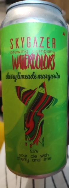 watercolors cherry limeade margarita 5.5%, Skygazer Brewing Company, United States