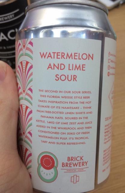 Watermelon And Lime Sour 4.5%, Brick Brewery, England