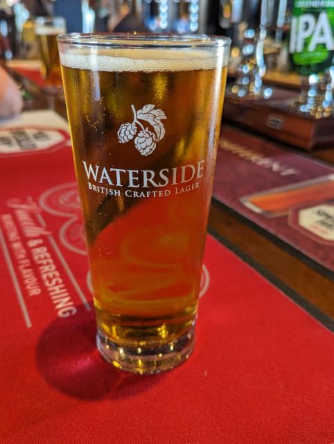 Waterside Lager 4.0%, Greene King, England