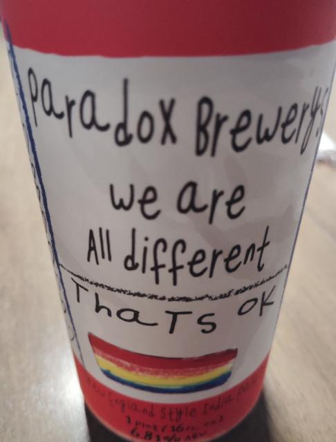 WE ARE ALL DIFFERENT THATS OK 6.8%, Paradox Brewery, United States