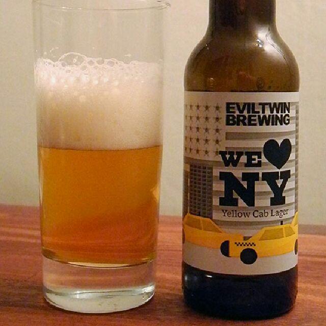 We (heart) NY Yellow Cab Lager 4.8%, Evil Twin Brewing, United States