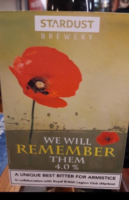 We Will Remember Them 4.0%, Stardust Brewery Ltd., England