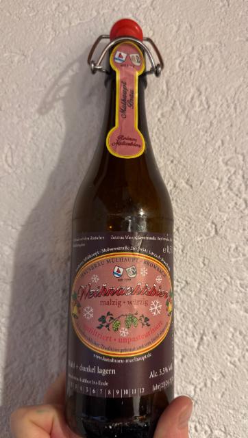 Weihnachtsbier 5.5%, Hausbräu Mülhaupt Brombach, Germany