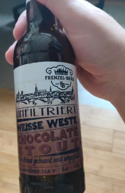 Weisse Weste Chocolate Stout 5.6%, Frenzel-Bräu, Germany