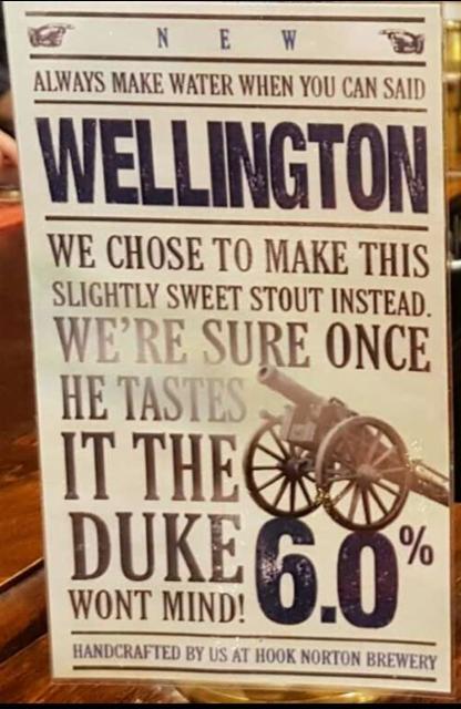 Wellington 6.0%, Hook Norton Brewery, England