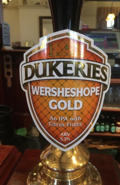 Wersheshope Gold 5.2%, Dukeries Brewery, England