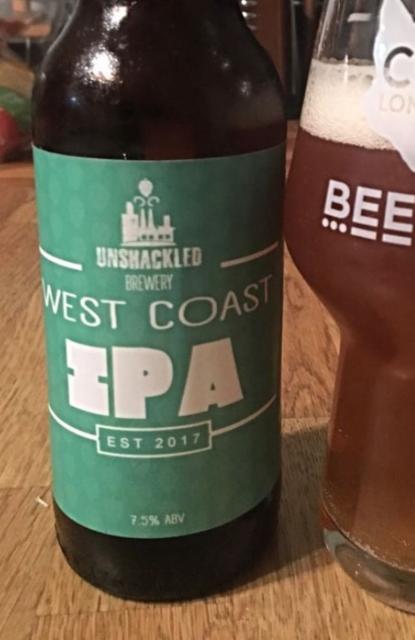West Coast IPA 7.5%, Unshackled Brewery, England