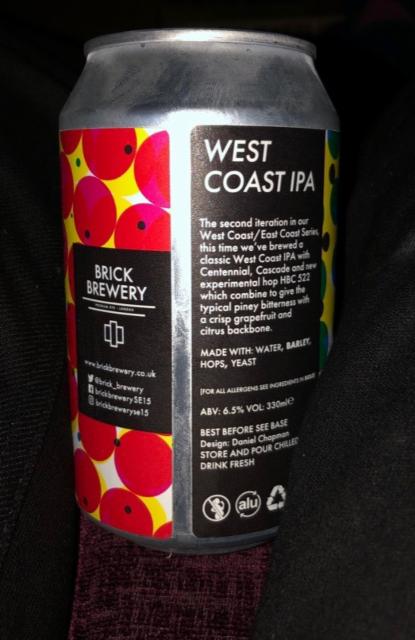West Coast IPA 6.5%, Brick Brewery, England