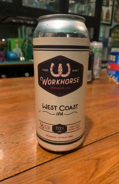 West Coast IPA 7.0%, Workhorse Brewing Company, United States