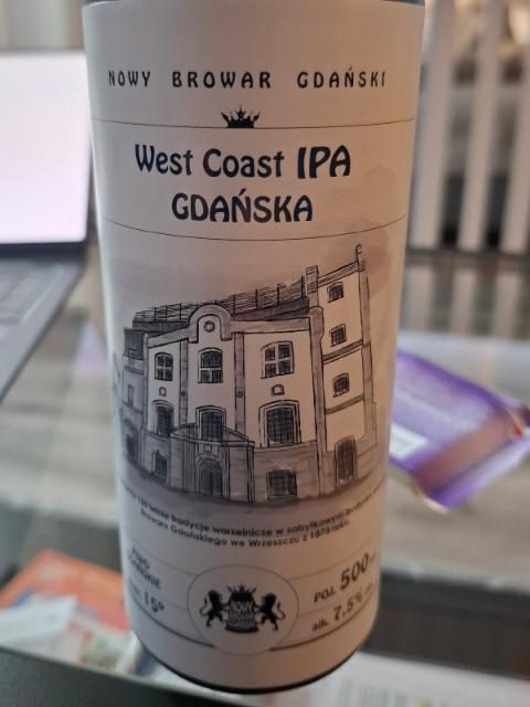 west coast ipa gdańska 7.5%, Nowy Browar Gdanski, Poland