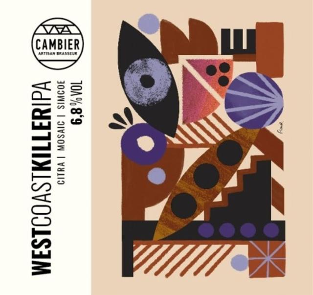 West Coast Killer IPA 6.8%, Brasserie Cambier, France