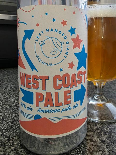 West Coast Pale 4.8%, Left Handed Giant Brewing, England
