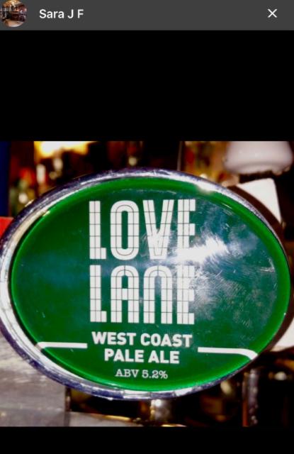 West Coast Pale Ale 5.2%, Love Lane Brewing, England