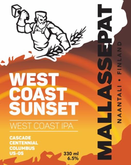 West Coast Sunset 6.5%, Mallassepät, Finland