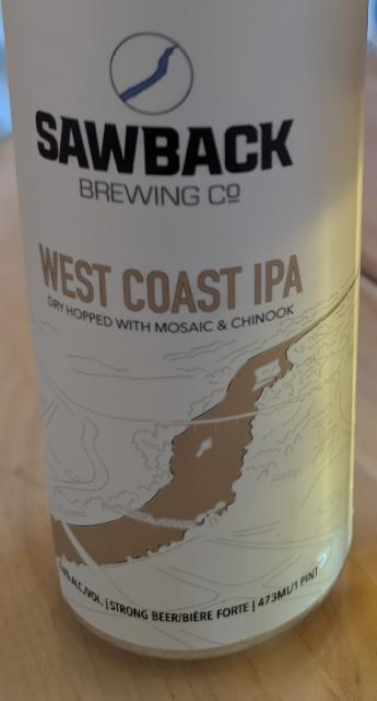 westcoast ipa 6.6%, Sawback Brewing Co, Canada