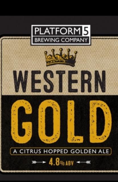 Western Gold 4.8%, Platform 5 Brewing Company, England