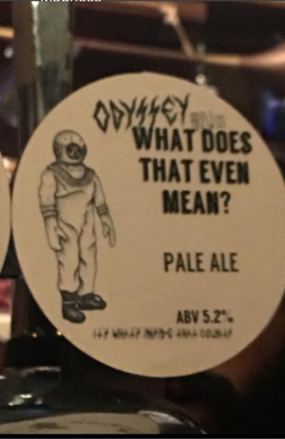 What Does That Even Mean? 5.2%, Odyssey Brew Co, England