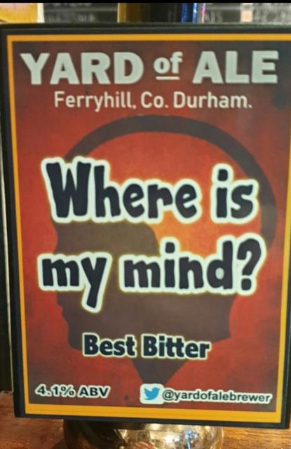 Where Is My Mind? 4.1%, Yard Of Ale Brew Co., England