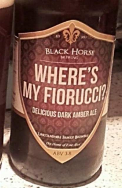 Where's My Fiorucci? 3.8%, Black Horse Brewing, England