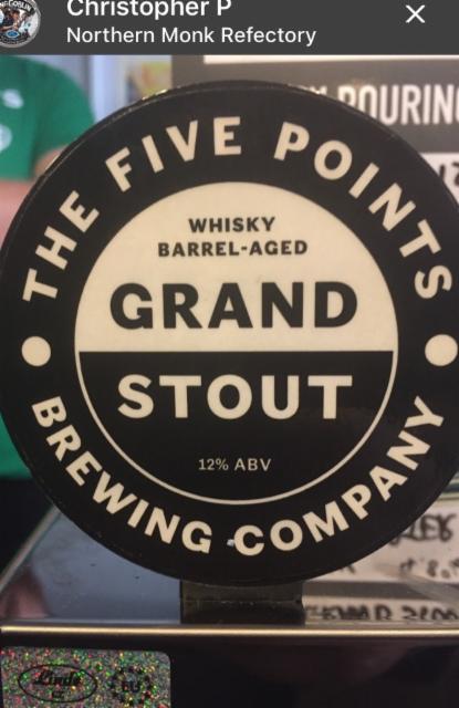 Whisky Barrel Aged Grand Stout 12.0%, The Five Points Brewing Company, England