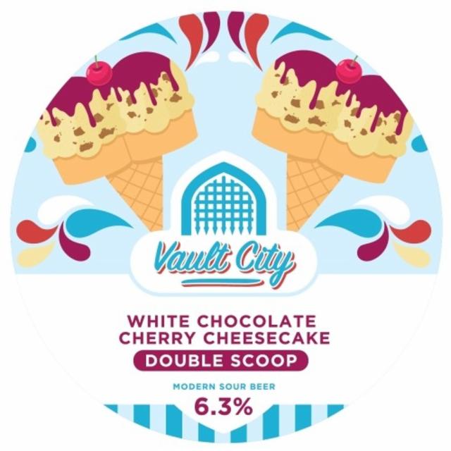 White Chocolate Cherry Cheesecake Double Scoop 6.3%, Vault City Brewing, Scotland