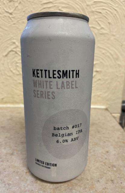 White Label Series. Batch #017 Belgian IPA 6.0%, Kettlesmith Brewing Company, England