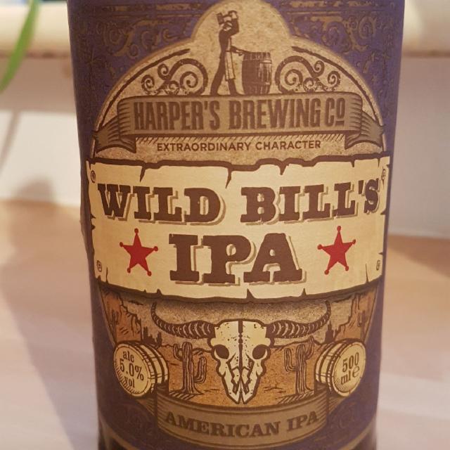 Wild Bill's IPA 5.0%, Harper's Brewing Company, England