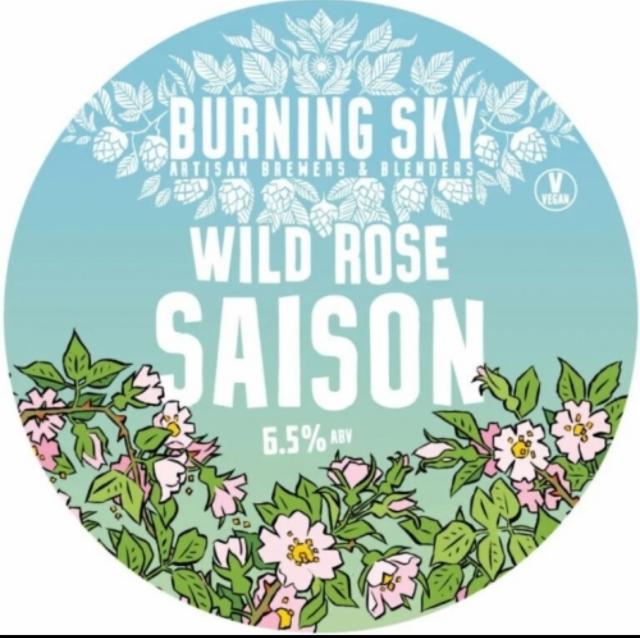 Wild Rose Saison 6.5%, Burning Sky Brewery, England