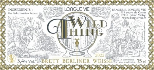 Wild Thing - Brett Berliner Weisse 3.4%, Longue Vie, France