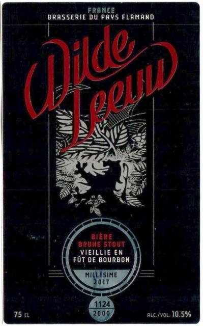 Wilde Leeuw 2017 Brune Stout (Bourbon) 9.5%, Brasserie Du Pays Flamand, France