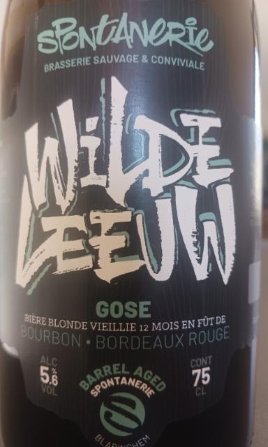 wilde leeuw gose bourbon bordeaux rouge 5.6%, Spontanerie, France