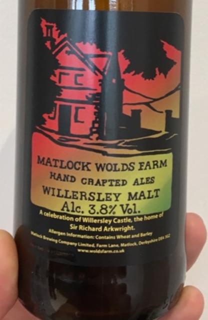 Willersley Malt 3.8%, Matlock Wolds Farm Brewery, England