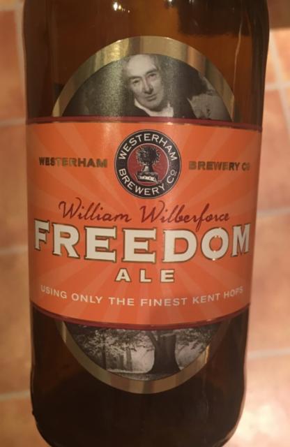 William Wilberforce Freedom Ale 4.5%, Westerham Brewery Co, England