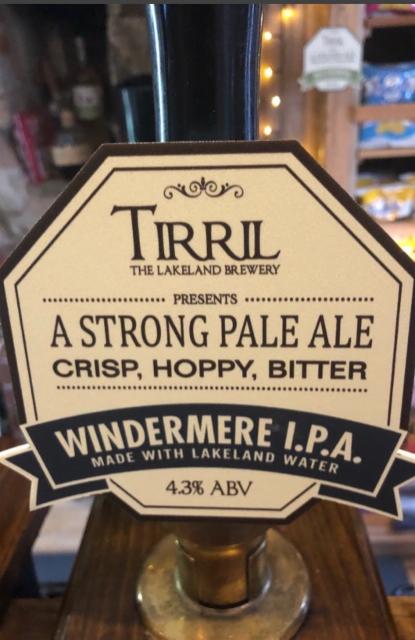 Windermere I.P.A. 4.3%, Tirril Brewery, England