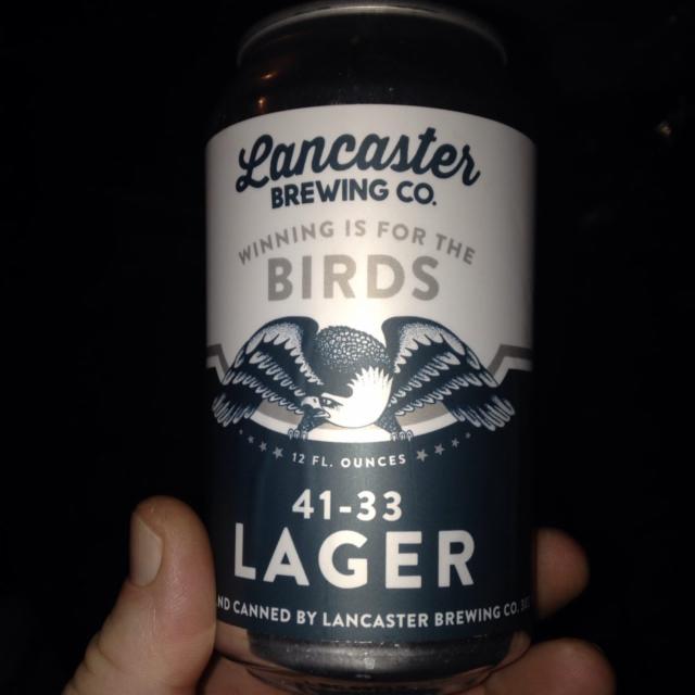 Winning is for the Birds 41 - 33 5.1%, Lancaster Brewing Co, United States