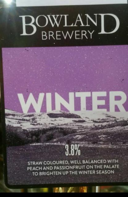 Winter 3.8%, Bowland Brewery, England